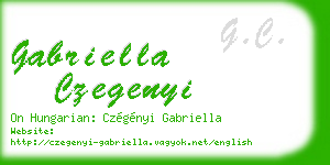 gabriella czegenyi business card