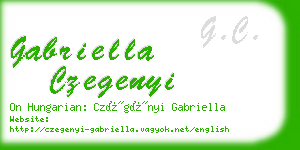 gabriella czegenyi business card